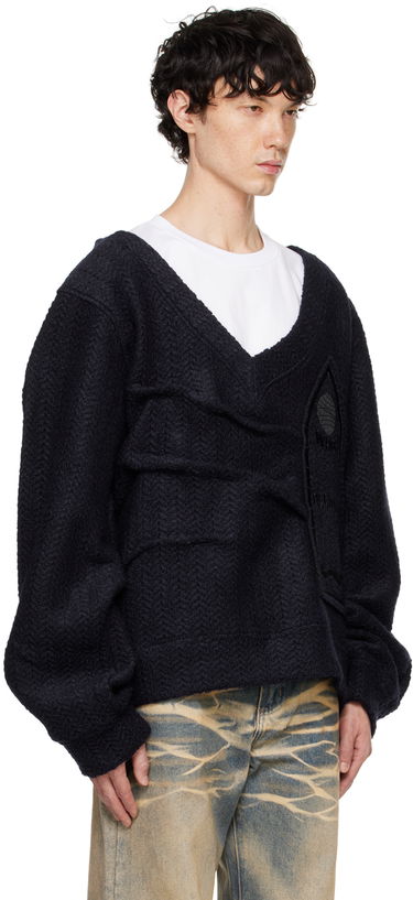 Пуловер Who Decides War Who Decides War Gathered Collegiate Sweater Тъмно синьо | 1110100010FW24, 1
