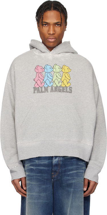 Суитчър Palm Angels Palm Angels Multicolor Bears Hoodie Сиво | PMBB172S25FLE0020884, 0
