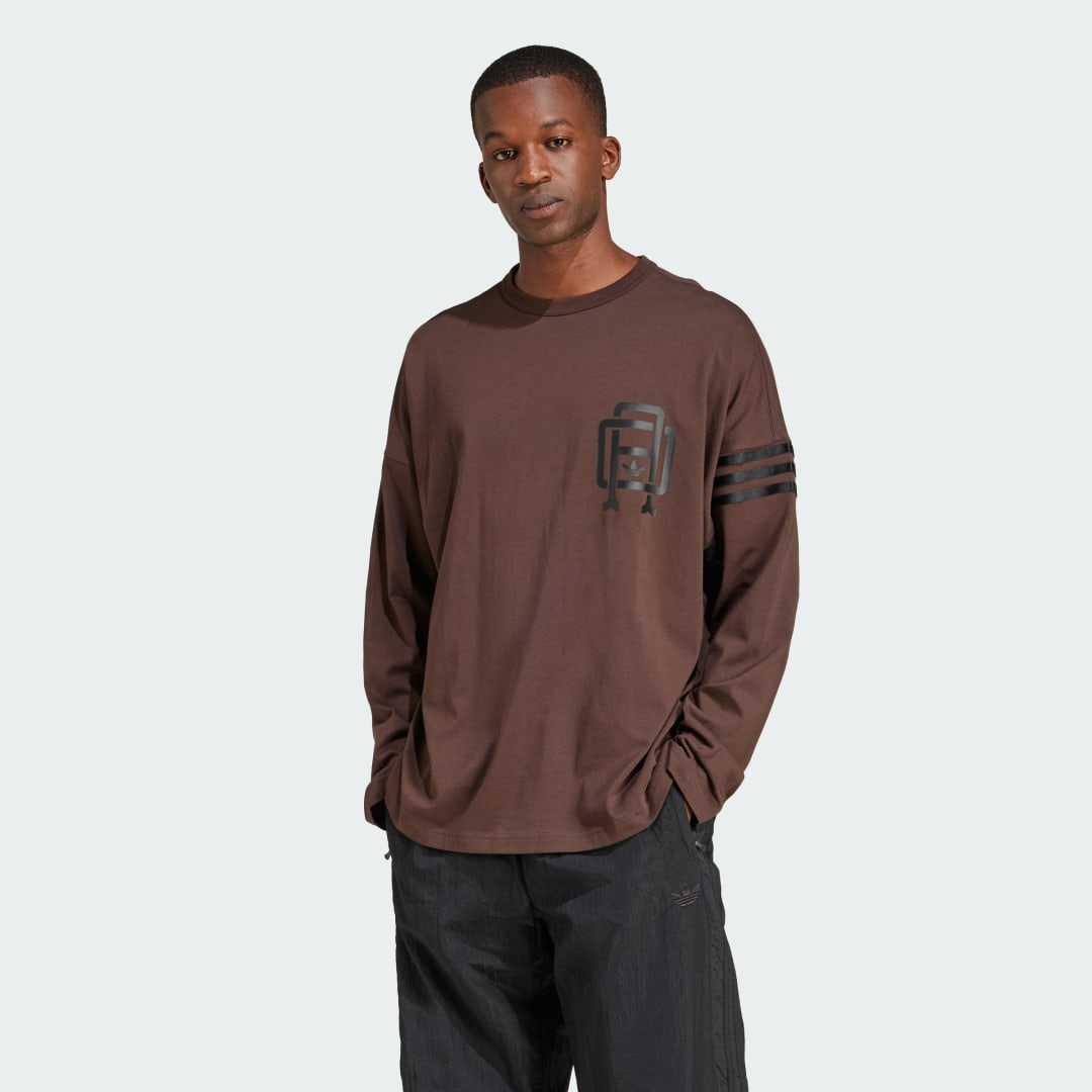 Тениска adidas Originals adidas Originals Long Sleeve T-Shirt Кафяво | JD0682, 0