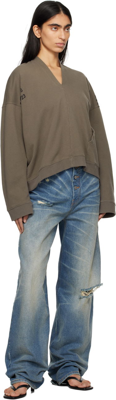 Пуловер Maison Margiela MM6 Maison Margiela V-Neck Sweatshirt Кафяво | S52GU0239 M25014, 3