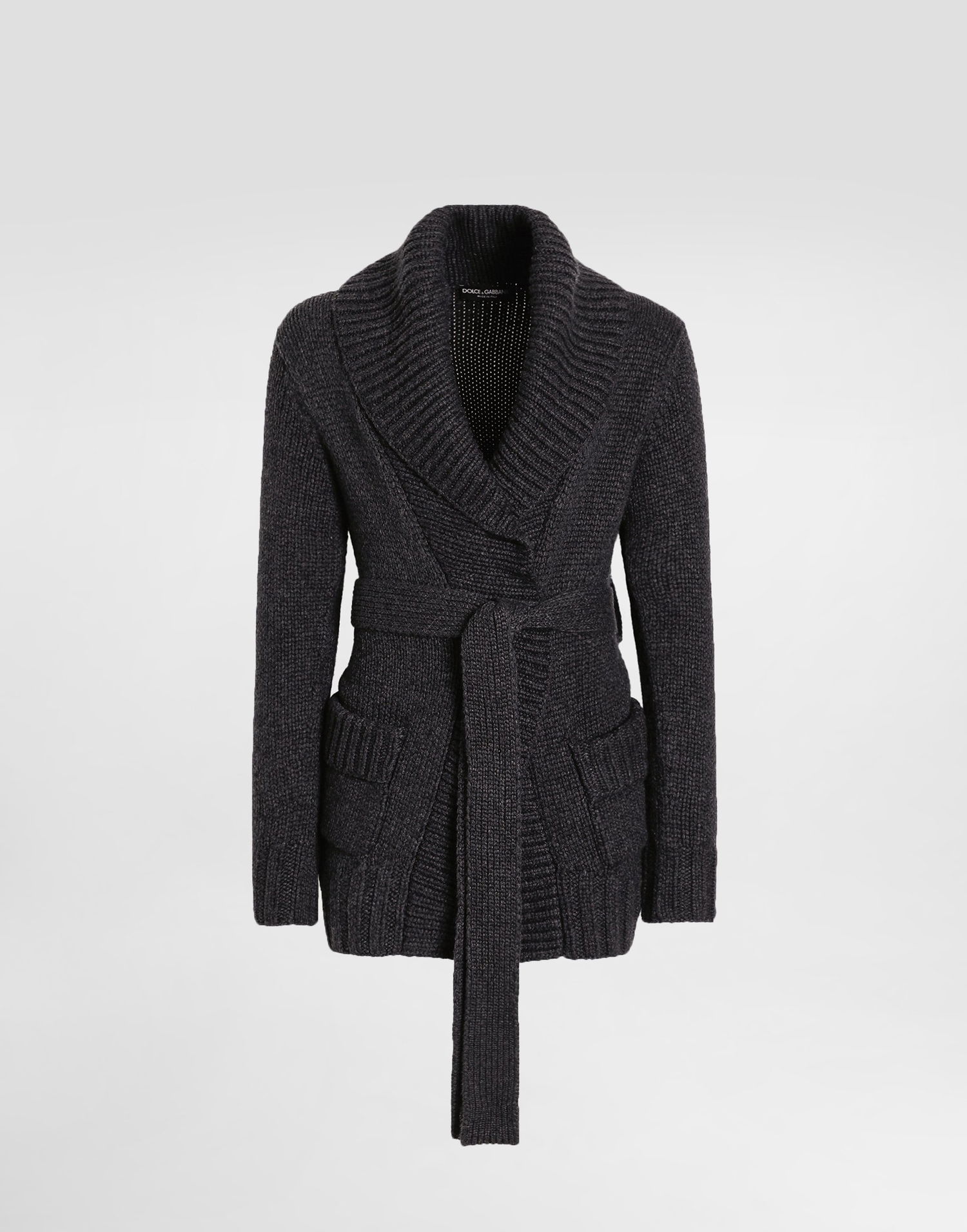 Пуловер Dolce & Gabbana Dolce & Gabbana Cashmere Knit Wrap Cardigan with Pockets Сиво | GXVF3TJBW0YN1254, 0