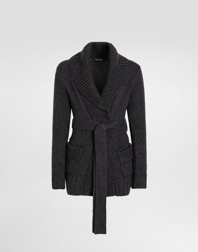 Dolce & Gabbana Cashmere Knit Wrap Cardigan with Pockets