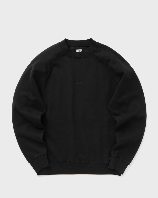 BRUSHED AND EMERIZED DIAGONAL FLEECE LOGO CREW NECK SWEATSHIRT