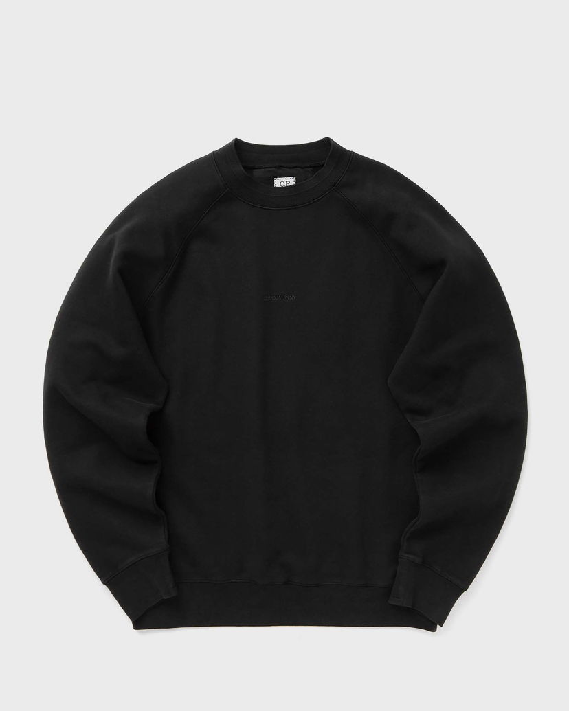 Суитчър C.P. Company BRUSHED AND EMERIZED DIAGONAL FLEECE LOGO CREW NECK SWEATSHIRT Черно | 17CMSS153A006372G-999