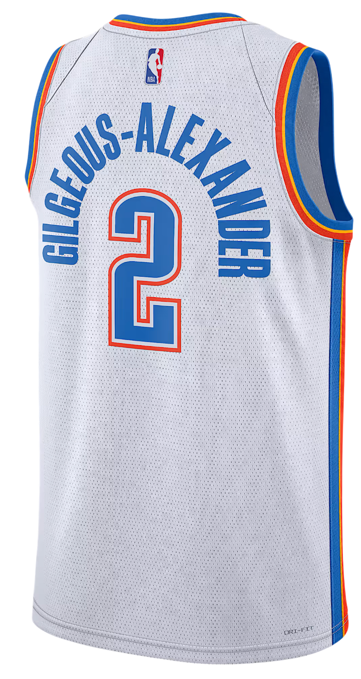 Фланелка Nike Oklahoma City Thunder Association Edition 2022/23 Swingman Jersey Бяло | DN2088-100, 0