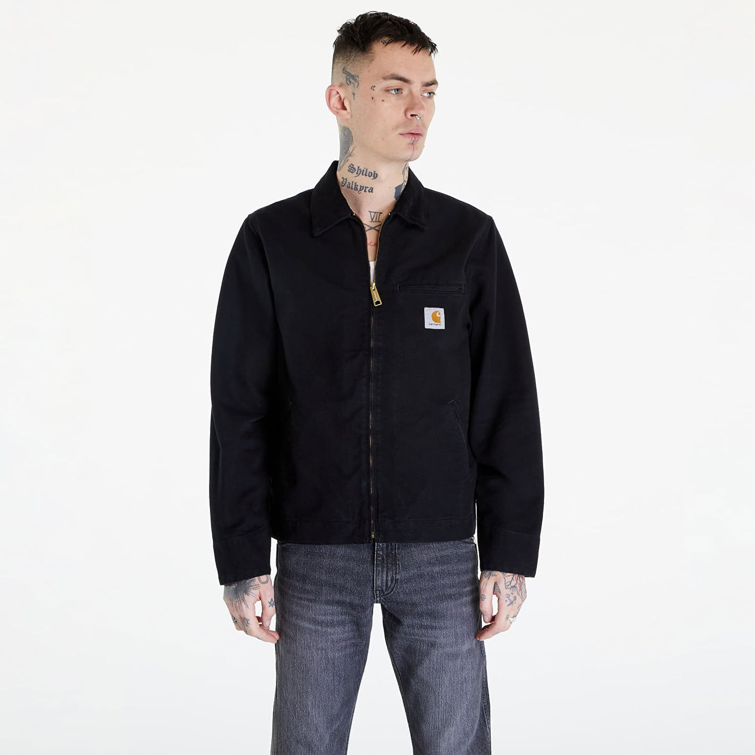 Яке Carhartt WIP Detroit Jacket UNISEX Black/ Black Aged Canvas Черно | I032940.00E3K, 0