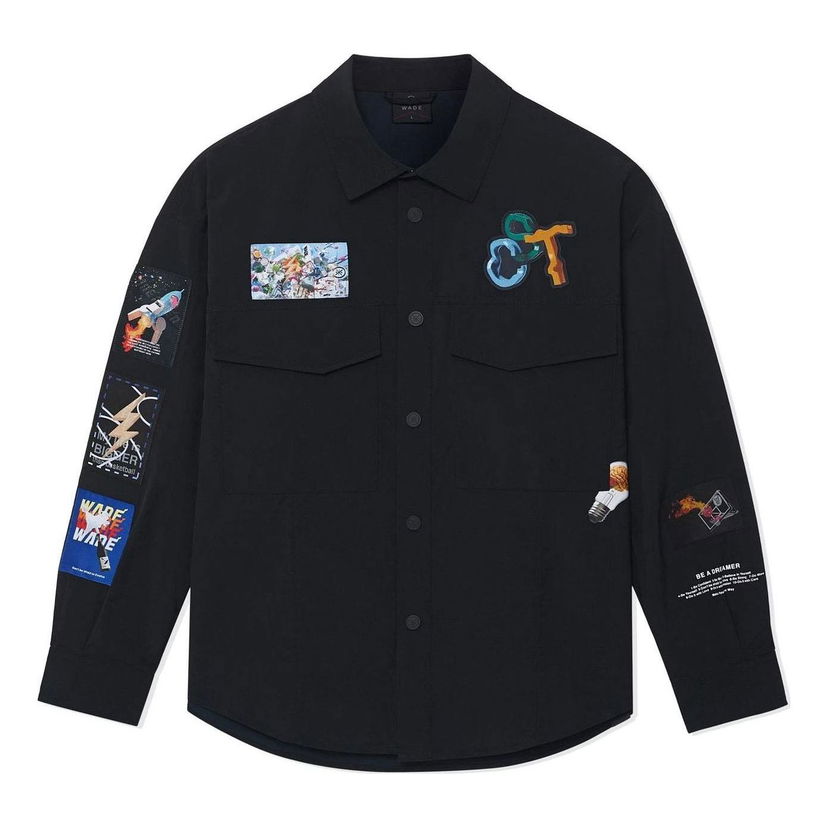 Риза Li-Ning Embroidered Logo Jacket by Way Of Wade Черно | AFDSC39-1