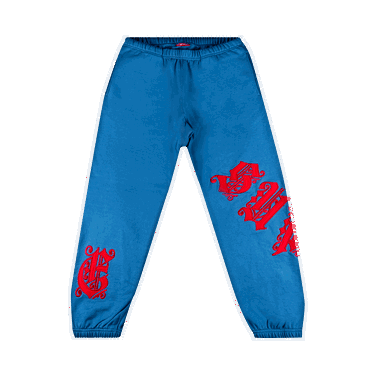 Спортни панталони Supreme Old English Wrap Sweatpant Синьо | SS21P80 PALE ROYAL, 0