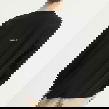 Тениска Neighborhood Distorted Logo Long Sleeve T-Shirt Черно | 252PCNH-LT01-BLK, 3