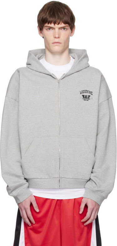 Суитчър We11done We11done College Zip-Up Hoodie Сиво | WD-TJ2-25-846-U-MG, 0