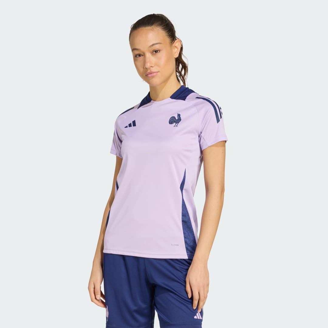 Тениска adidas Performance France Performance Training T-Shirt Лилаво | JN0802, 0