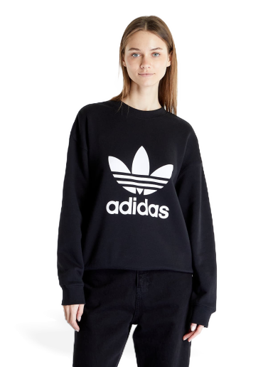 Суитчър adidas Originals Trefoil Crew Sweatshirt Черно | IB7431