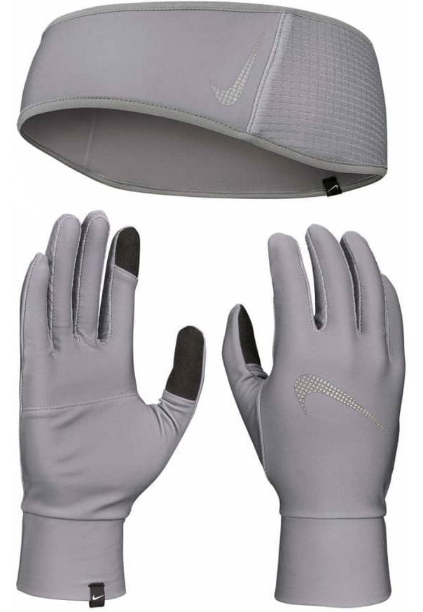Ръкавици Nike Essential Running Gloves & Headband Set Сиво | 938518-029
