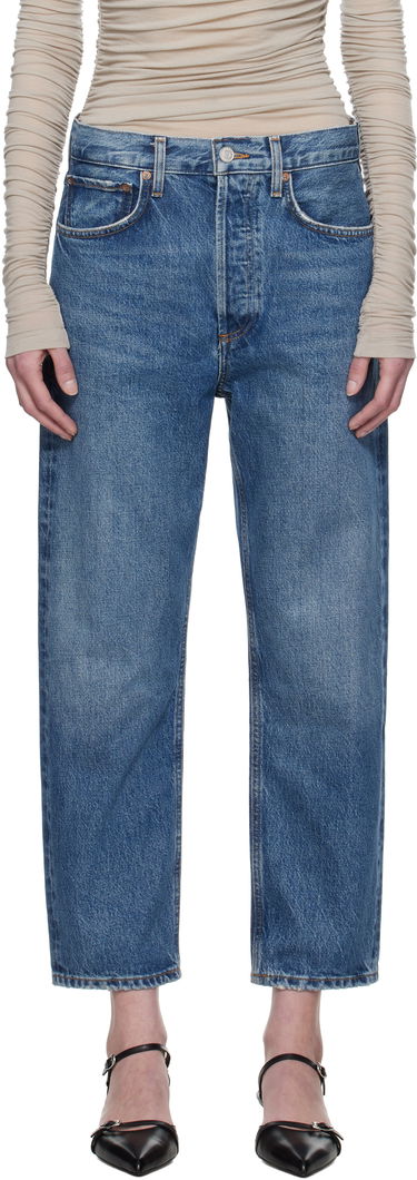 Дънки AGOLDE AGOLDE 90's Crop Mid Rise Straight Jeans Синьо | A173-1535, 0