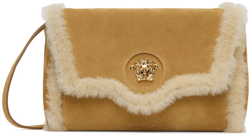 Раници и чанти Versace Beige & Off-White 'La Medusa' Crossbody Оранжево
 | 1000814_1A08720, 0