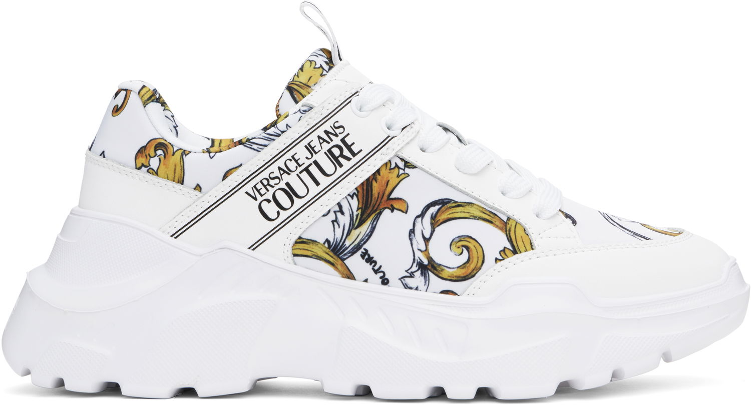 Кецове и обувки Versace Versace Jeans Couture Chain Couture Speedtrack Бяло | E78YA3SC2_EZSC54, 0