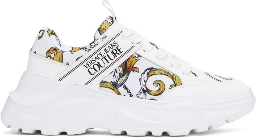 Кецове и обувки Versace Versace Jeans Couture Chain Couture Speedtrack Бяло | E78YA3SC2_EZSC54
