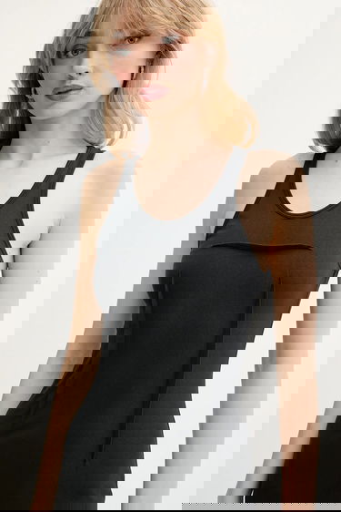 Pокля Maison Margiela MM6 Maison Margiela Cotton Fitted Maxi Dress Черно | S62DG0048.M20108.899, 3