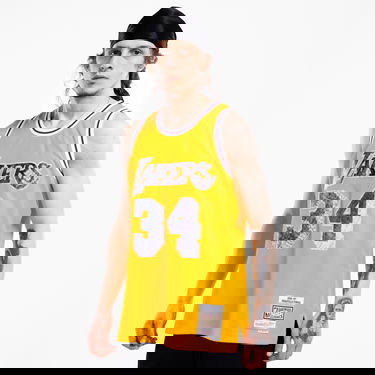 Фланелка Mitchell & Ness 75th Anniversary Swingman Jersey Shaquille O'Neil Los Angeles Lakers Жълто | SMJY1202-LAL96SONLTGD, 0