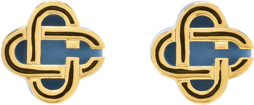 Обеци Casablanca Casablanca Stacked Earrings Синьо | APF25-JW-290-03