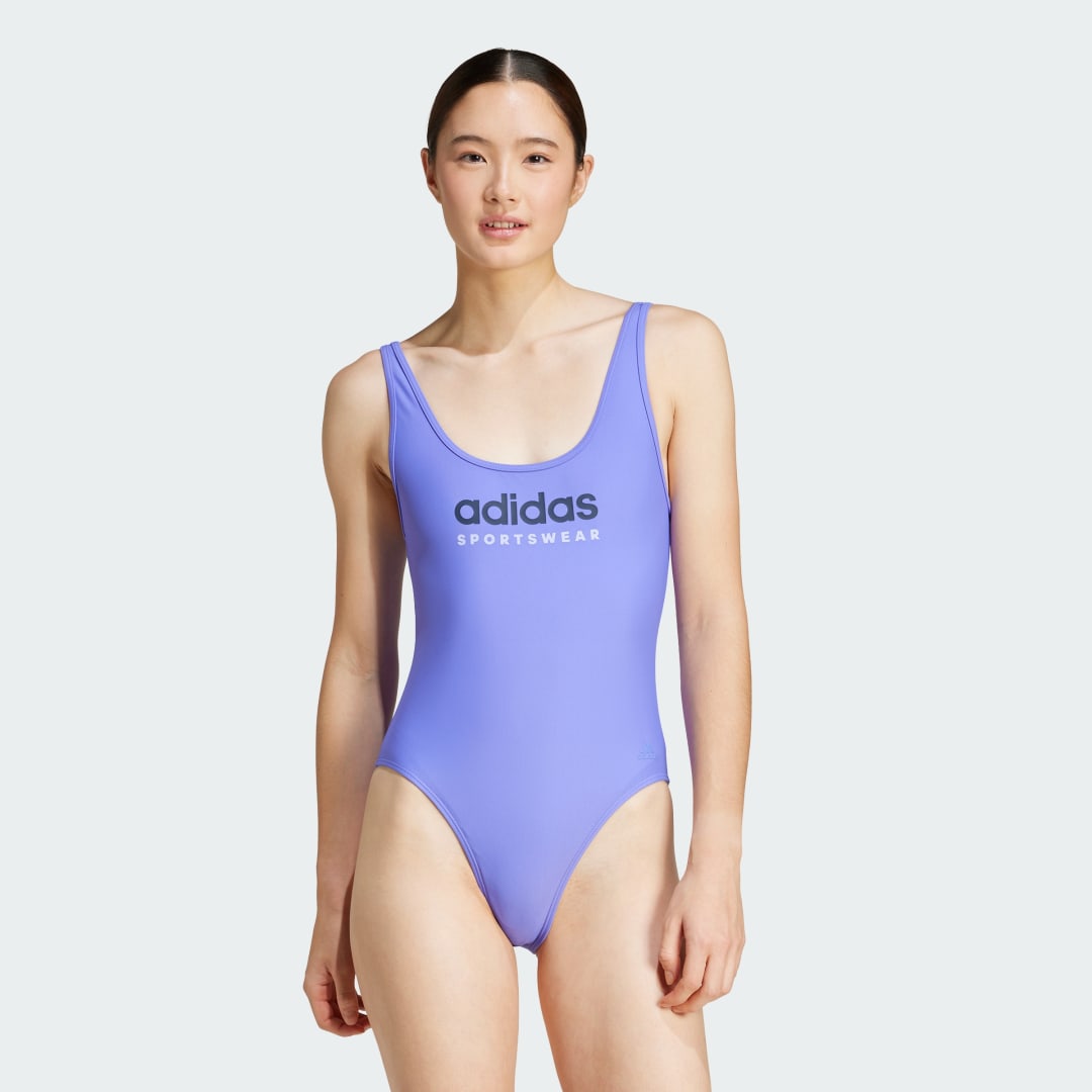 Бански adidas Performance Sportswear U-Back One Piece Swimsuit Лилаво | JG8474, 0