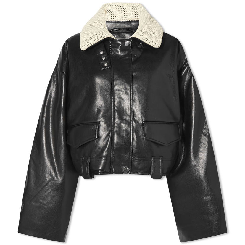 Яке Nanushka Hollie Leather Look Jacket Черно | NW24RSOW00499