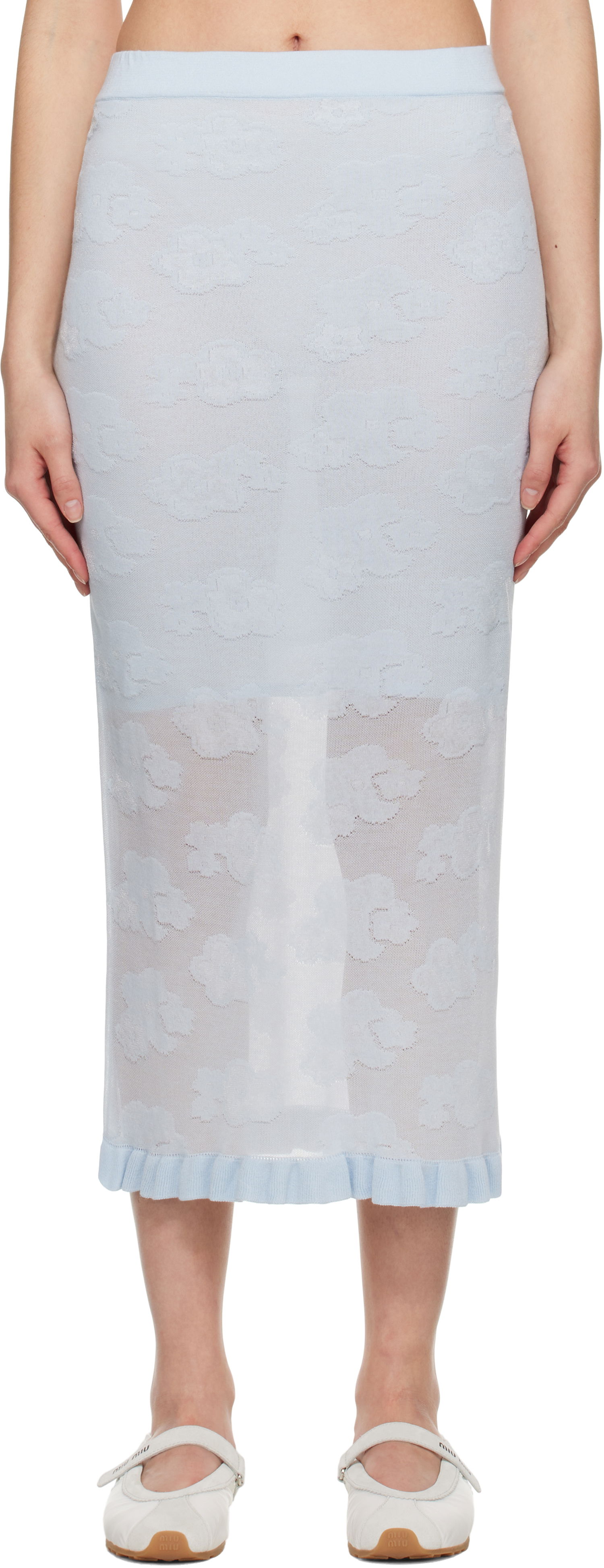 Пола Cecilie Bahnsen Cecilie Bahnsen Pegonia Midi Knit Skirt Синьо | 1.25KNI50005 PEGONIA SKIRT, 0