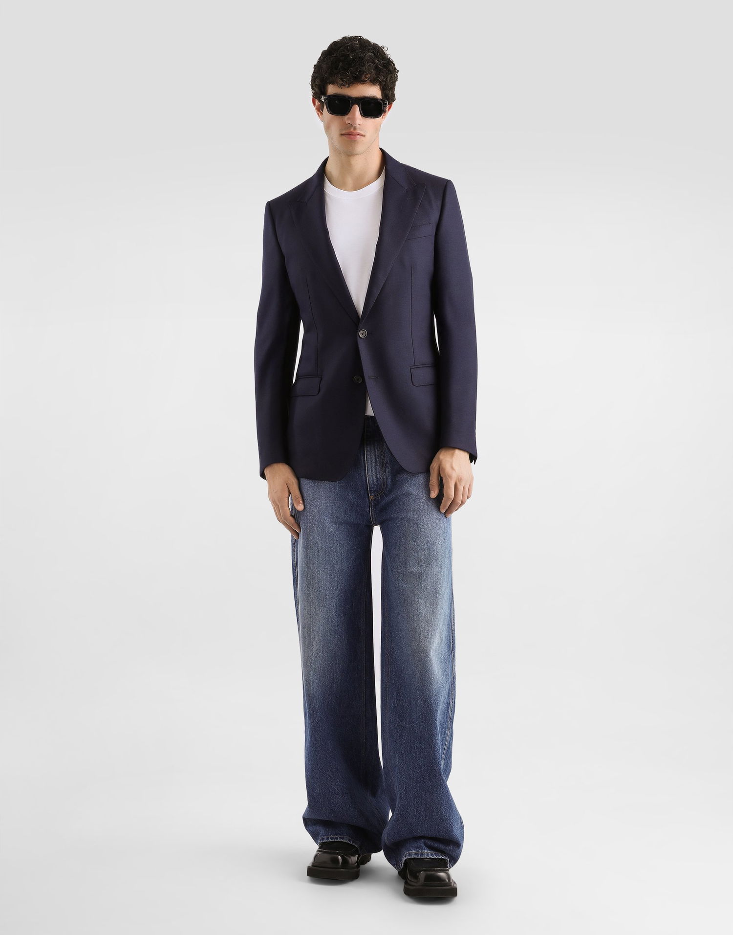 Яке Dolce & Gabbana Dolce & Gabbana Taormina Single-Breasted Wool Jacket Тъмно синьо | G2NW0TFU25EB0665, 1