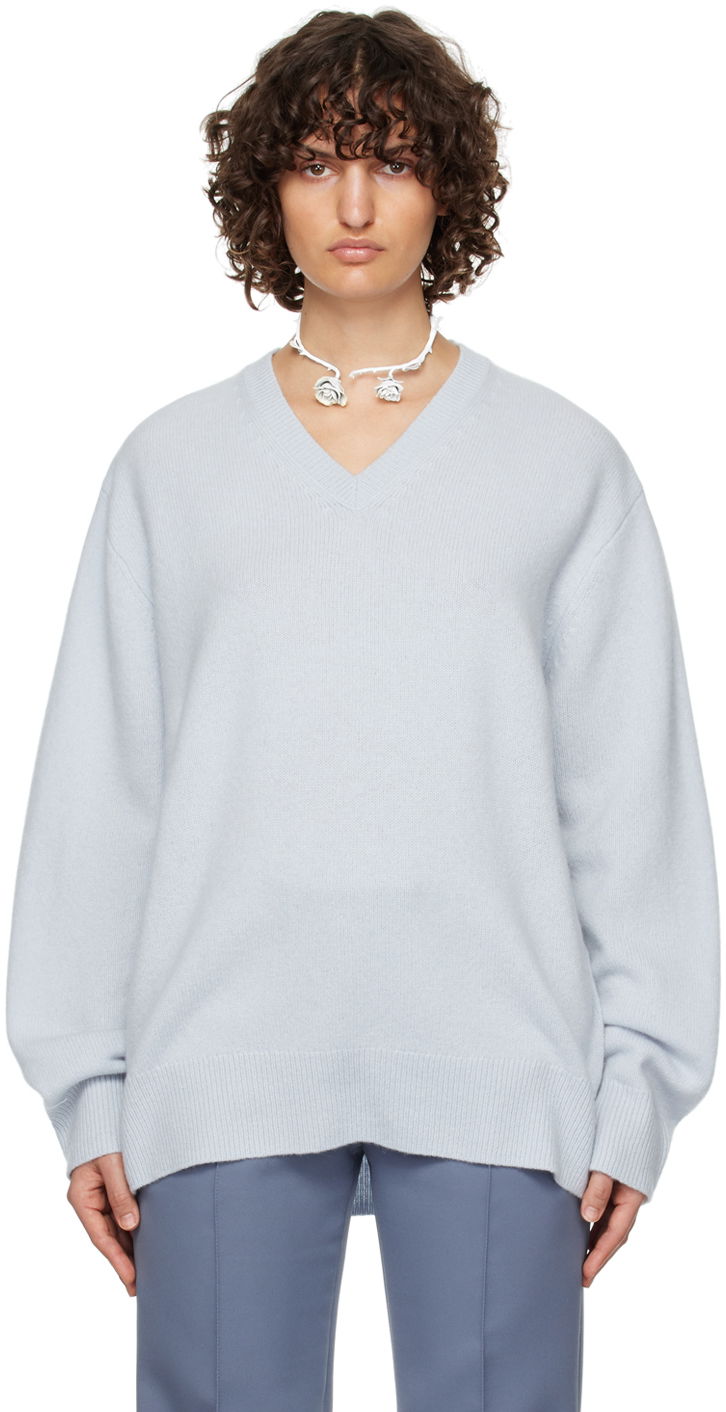 Пуловер Acne Studios V-Neck Sweater Синьо | B60217-, 0