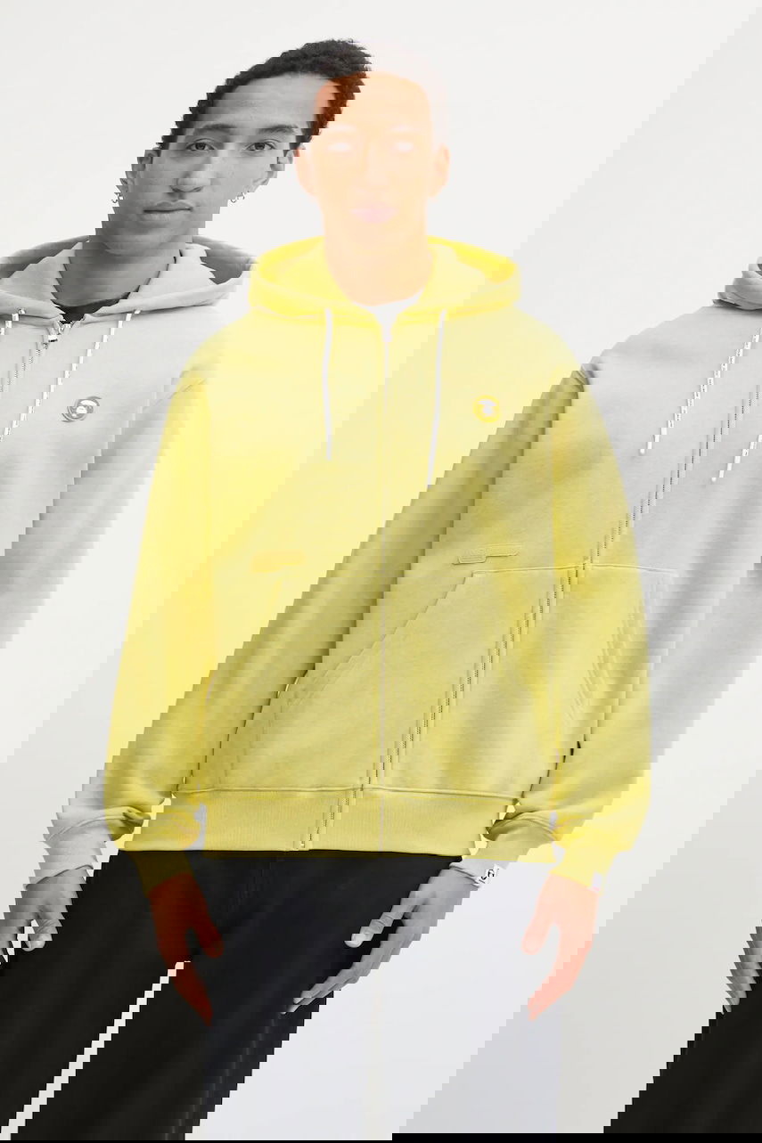 Суитчър AAPE by A Bathing Ape Now Zip Up Hoodie with Patch Жълто | AAPSWMC358XBP, 0