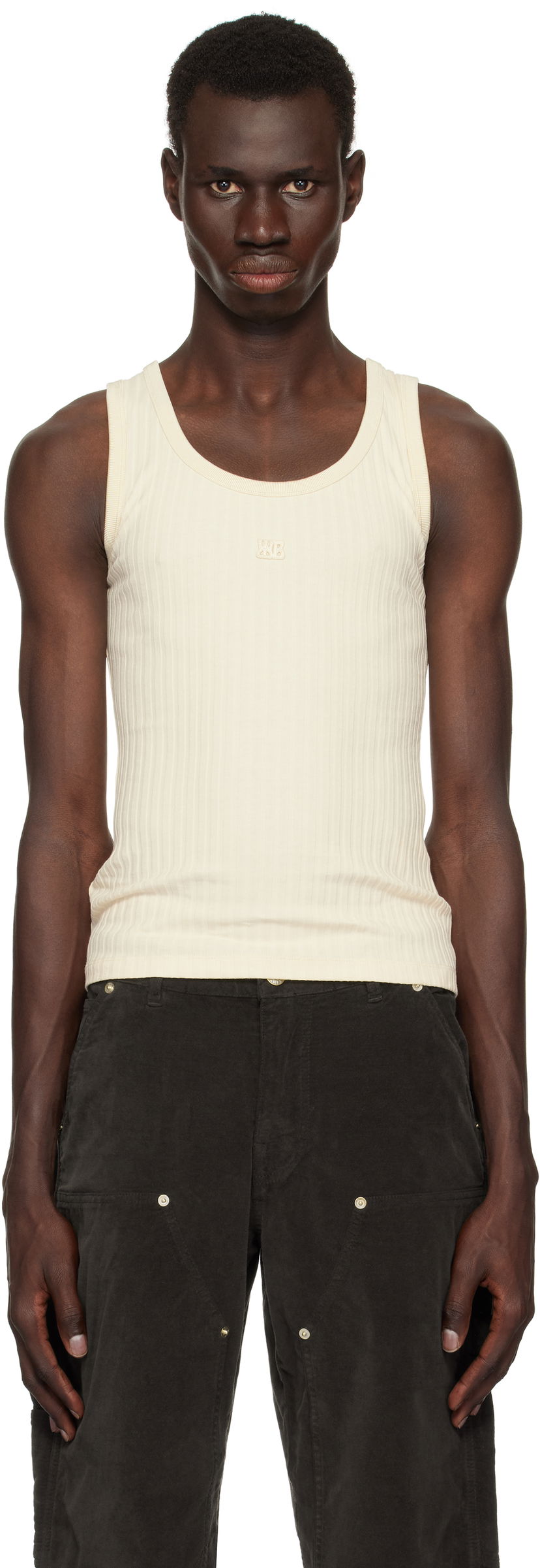 Потник Wales Bonner Wales Bonner Groove Tank Top Бежово | WS25JE42-JE23-099 RIB JERSEY