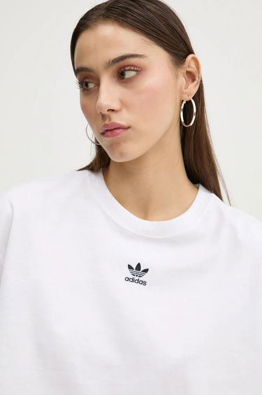 Тениска adidas Originals Originals Essential Cropped T-Shirt Бяло | JJ3385, 3