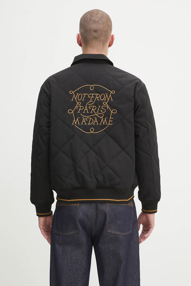 Drôle de Monsieur La Veste Slogan Tresses Quilted Jacket