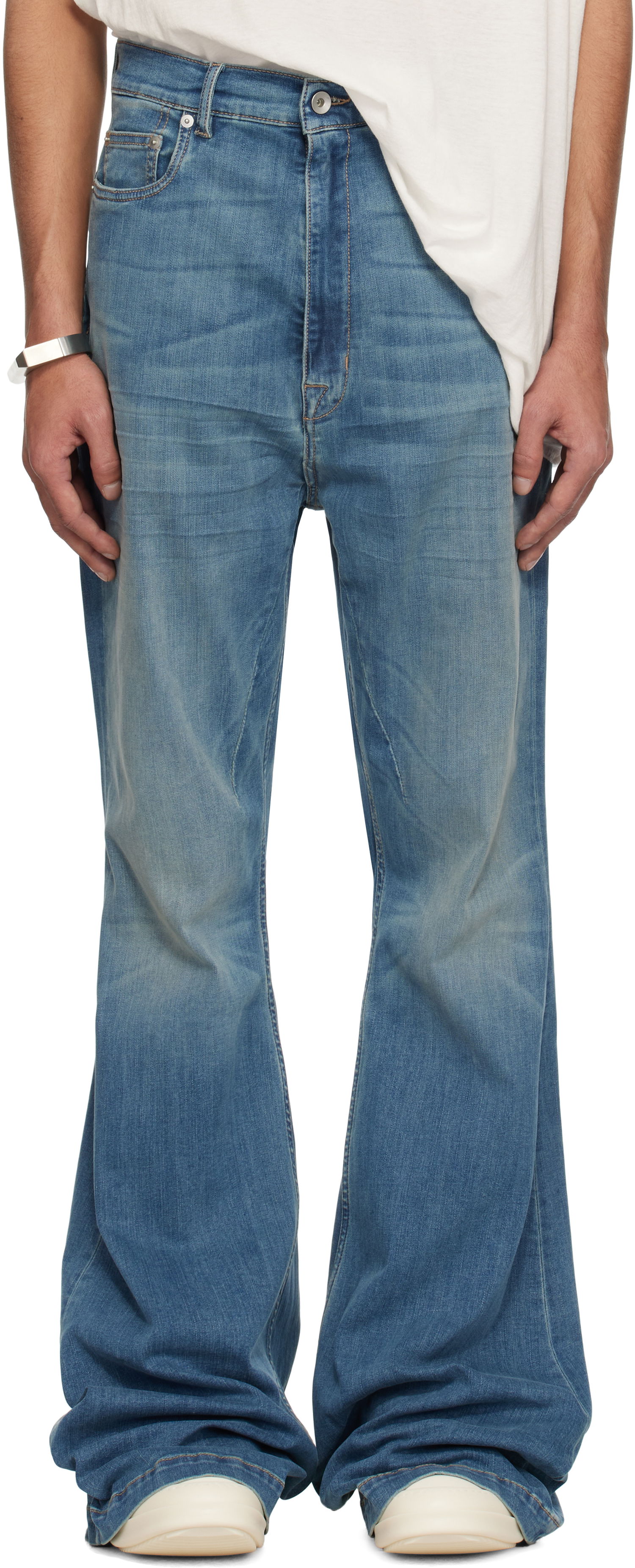 Дънки Rick Owens Rick Owens DRKSHDW Hollywood Bolan Bootcut Jeans Синьо | DU01E3365 SDWB, 0