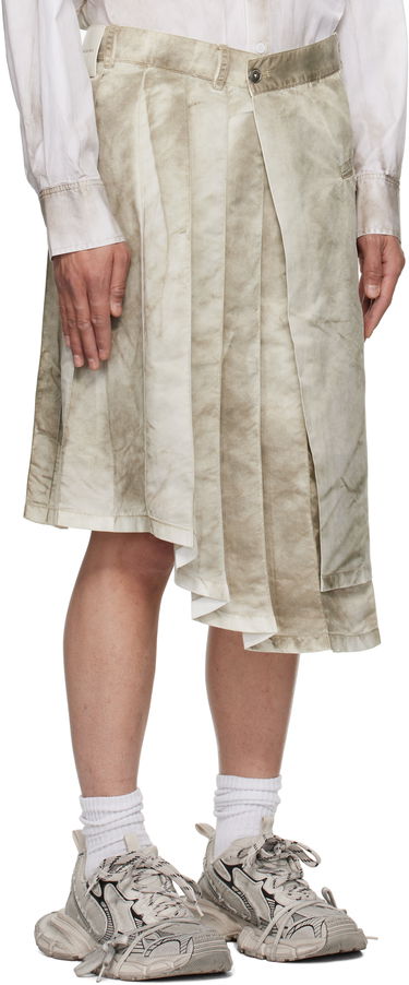 Пола Feng Chen Wang Feng Chen Wang Sandwashed Nylon Asymmetrical Skirt Бежово | FUS19SK02, 1