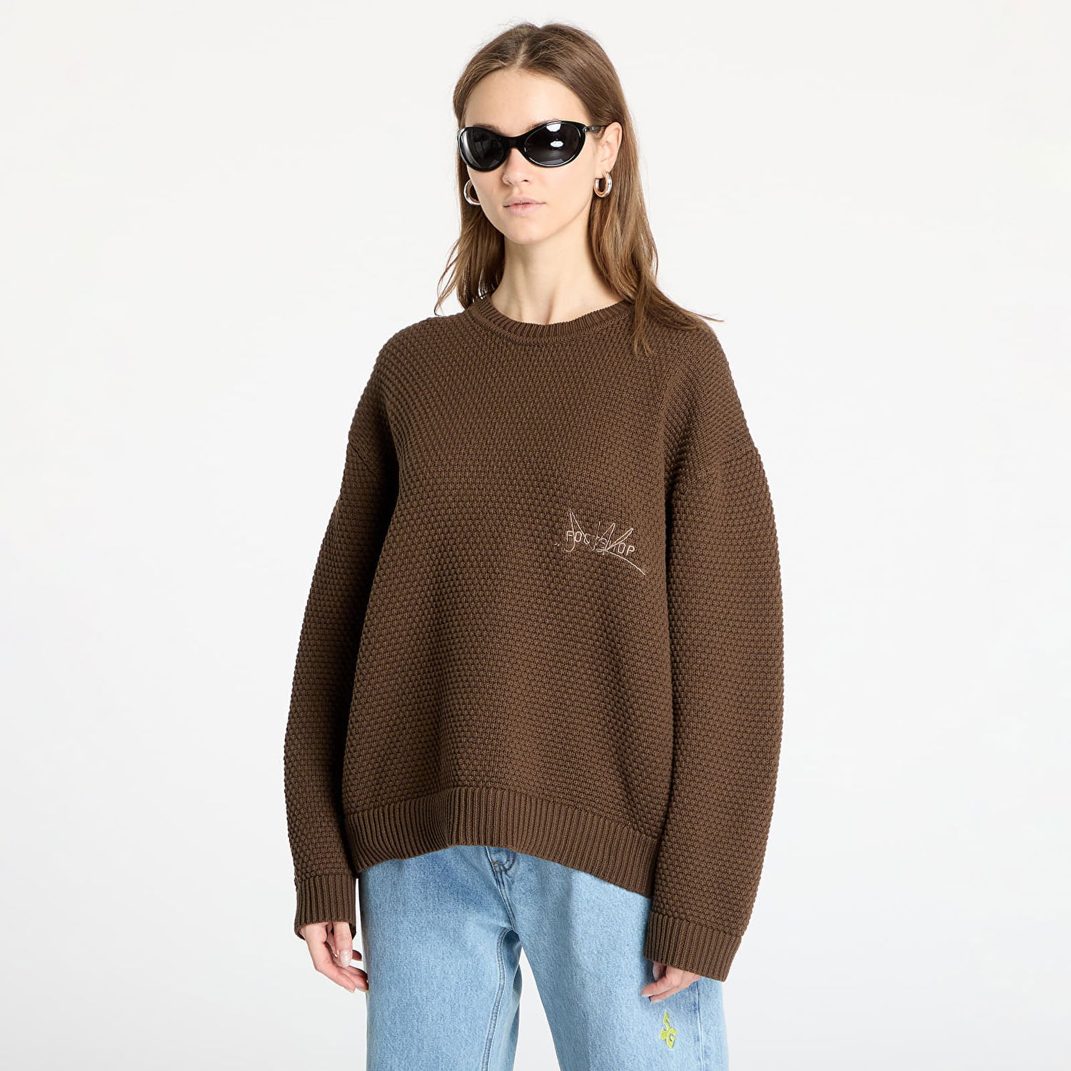 Пуловер Footshop FTSHP Everyday Brown Knit Sweater Кафяво | FTSHP_451, 0