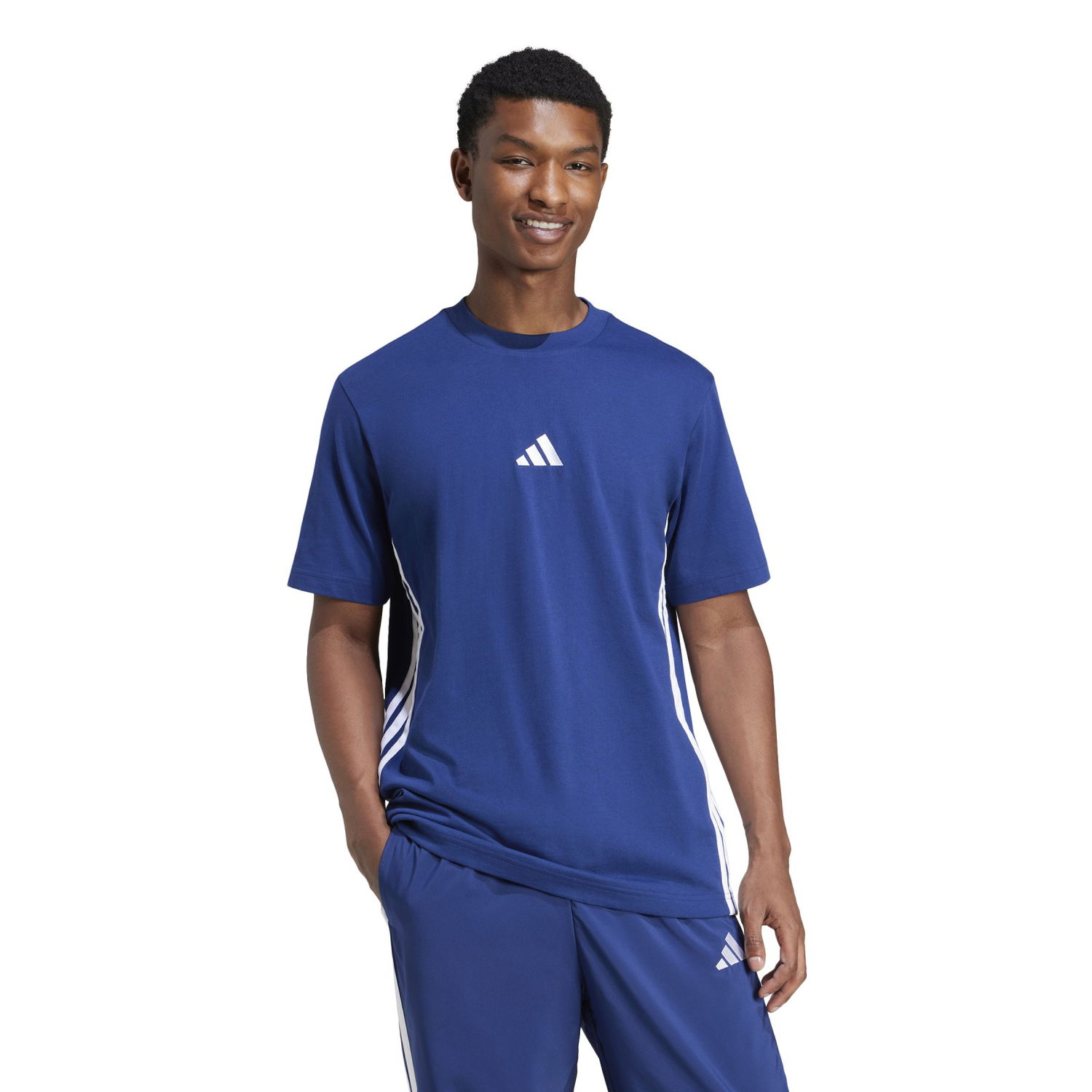 Тениска adidas Performance 3S SJ T-Shirt Синьо | JE6399, 1