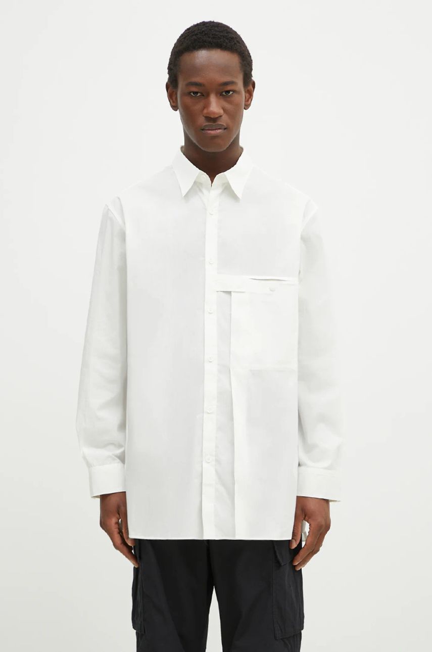 Риза Y-3 Y-3 Pleated Pocket Relaxed Fit Shirt Бяло | JL6665, 0