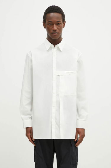Риза Y-3 Y-3 Pleated Pocket Relaxed Fit Shirt Бяло | JL6665, 0