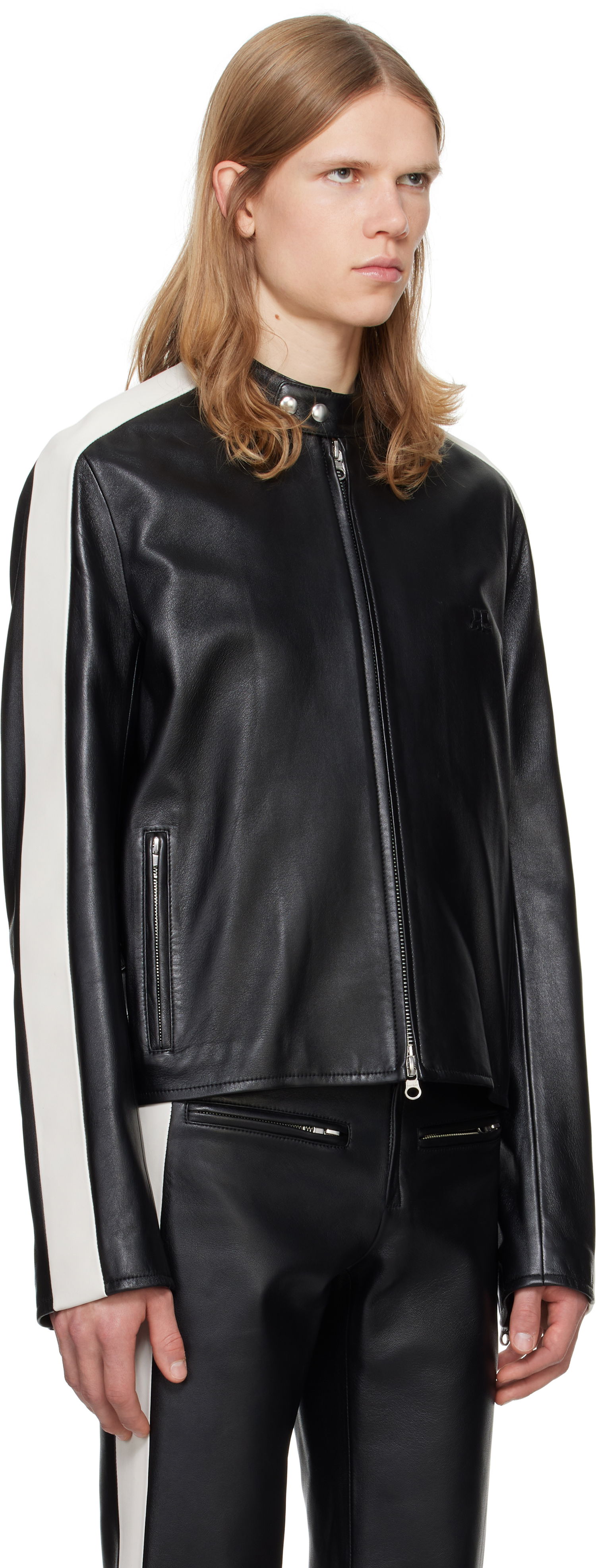 Яке Courrèges Courrèges Contrast Biker Jacket Черно | 324LBL199CV0005, 1
