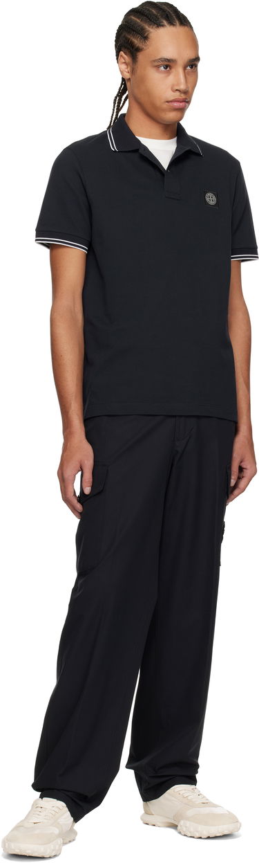 Поло тениска Stone Island Stone Island Organic Cotton Elastane Piqué Polo Тъмно синьо | K1S1522002SCS0018, 3