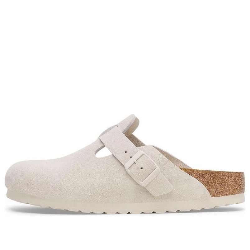 Кецове и обувки Birkenstock Boston Soft Footbed Suede Sandals Бяло | 1027667, 0