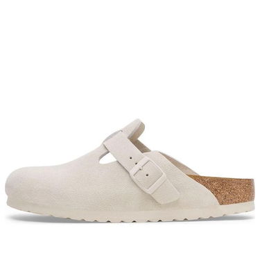 Кецове и обувки Birkenstock Boston Soft Footbed Suede Sandals Бяло | 1027667, 0