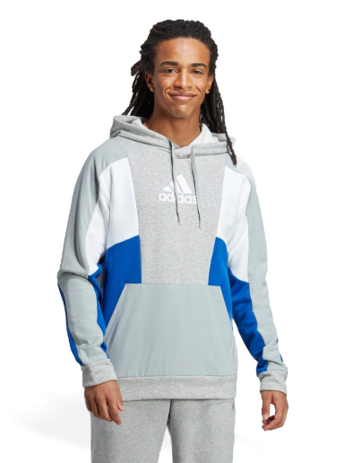 Суитчър adidas Performance Essentials Colorblock Hoodie Сиво | HY5930