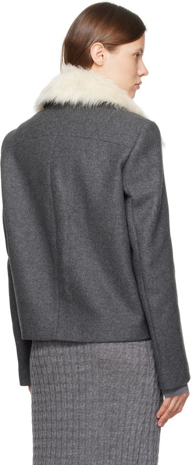 Яке TOTEME TOTEME Shearling Collar Jacket Сиво | 251-WRO0164-FB0005, 2