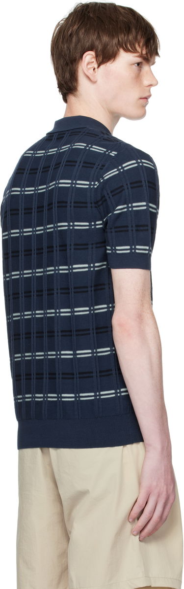 Поло тениска Fred Perry Fred Perry Striped Rib Knitted Polo Синьо | K9751, 2