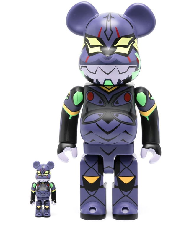 Bearbrick NGE graphic-print toy - Purple