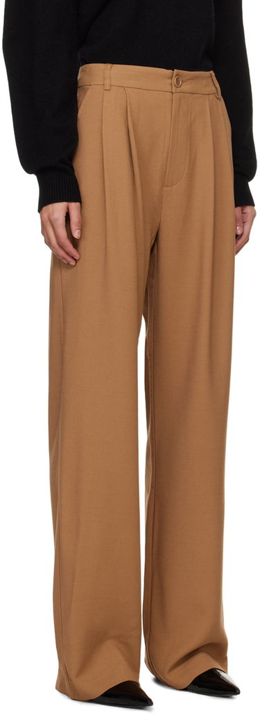 Панталони Anine Bing Carrie Pleated Trousers Кафяво | A-03-3269-200, 1