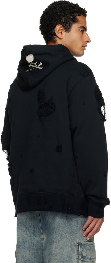 Суитчър Mastermind WORLD Distressed Hoodie Черно | MW25S15-SW008-002, 2