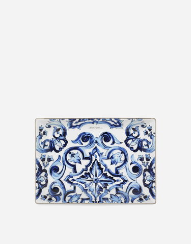 Домашен декор Dolce & Gabbana Dolce & Gabbana Porcelain Trinket Dish with Baroque Scroll Pattern Многоцветен | TCC199TCAMTUB004, 2